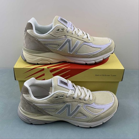 New Balance 990v4 MiUSA Limestone Mens Sneakers